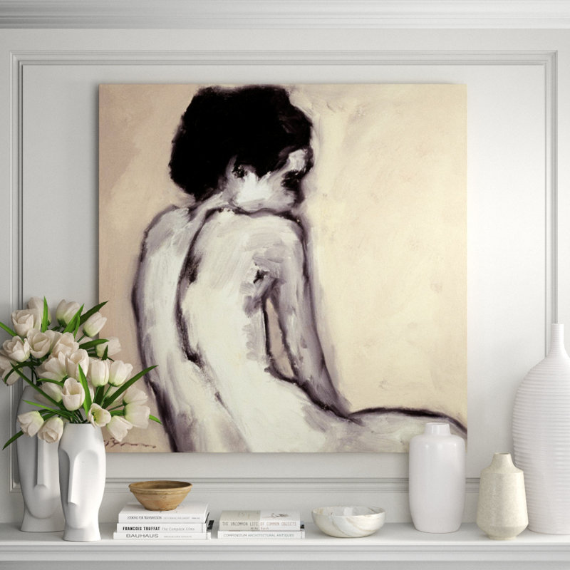 Seated Nude Print by Chelsea Art Studio, Outdoor, 36" H x 36" W x 1.5" D