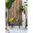 24.4X12.6X15.4" Rustic Black Trolley Cart Plant Stand, Planter