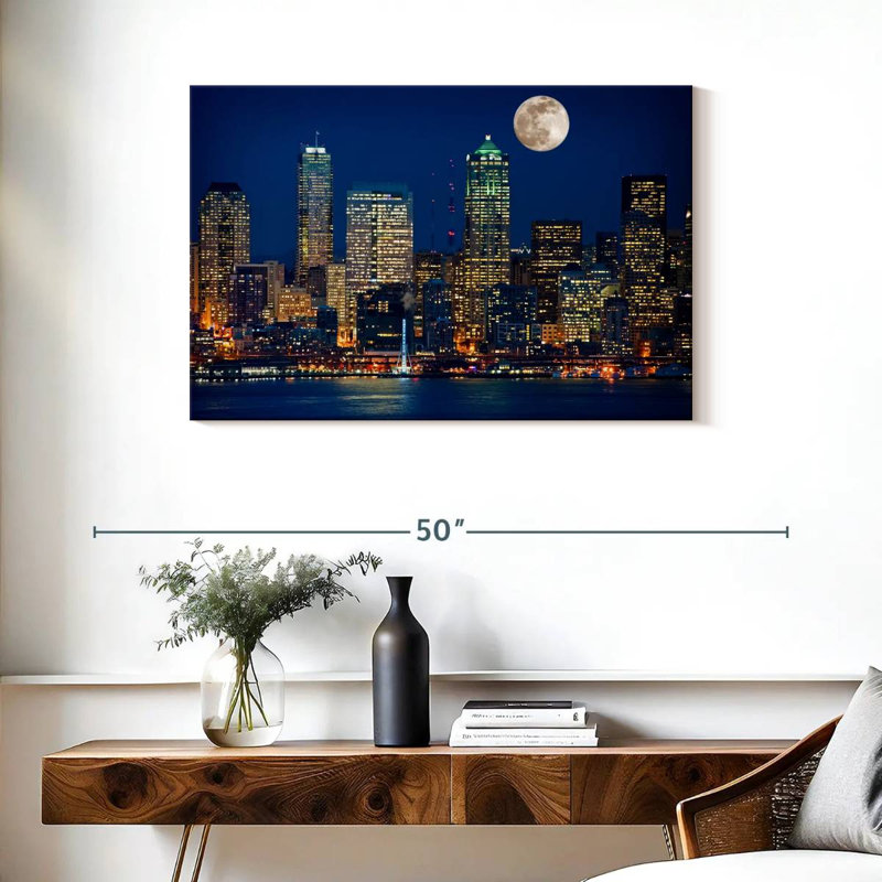 Kavia Seattle Nightscape, H 24 po x l 36 po