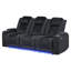 Canapé inclinable électrique noir avec appui-tête Duran-703140060