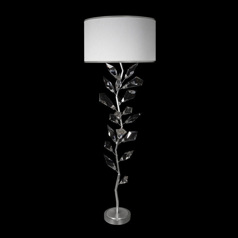 Foret 71'' Tree Floor Lamp, White, Silver