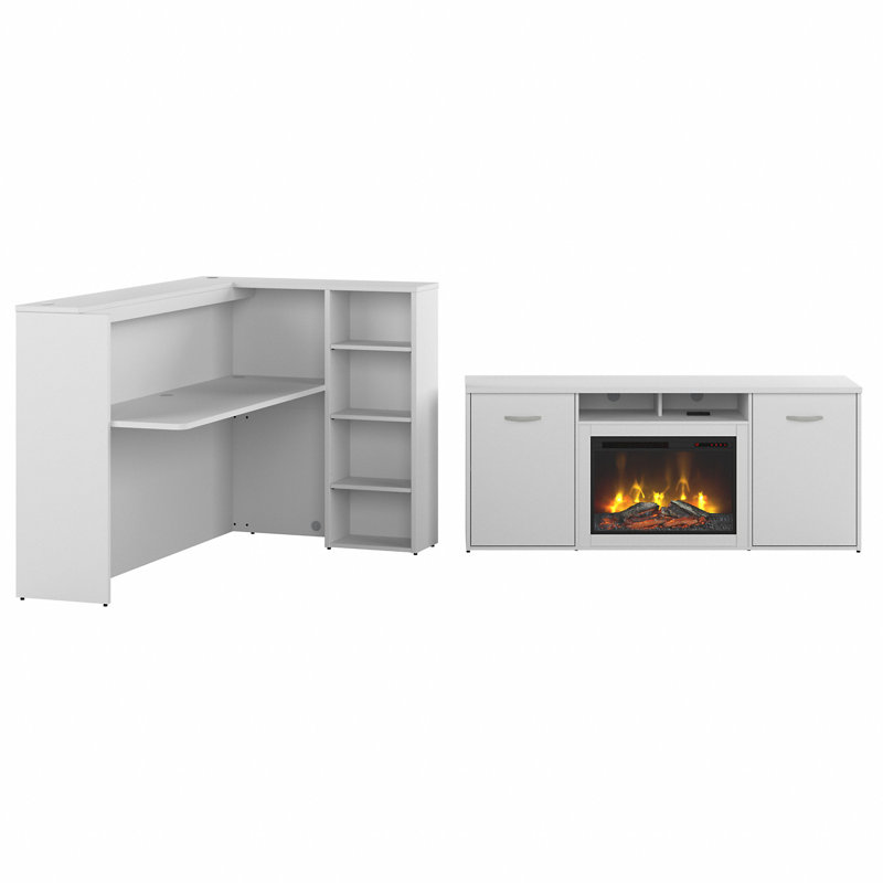 Ensemble de bureau d'ordinateur 2 pièces, Blanc
