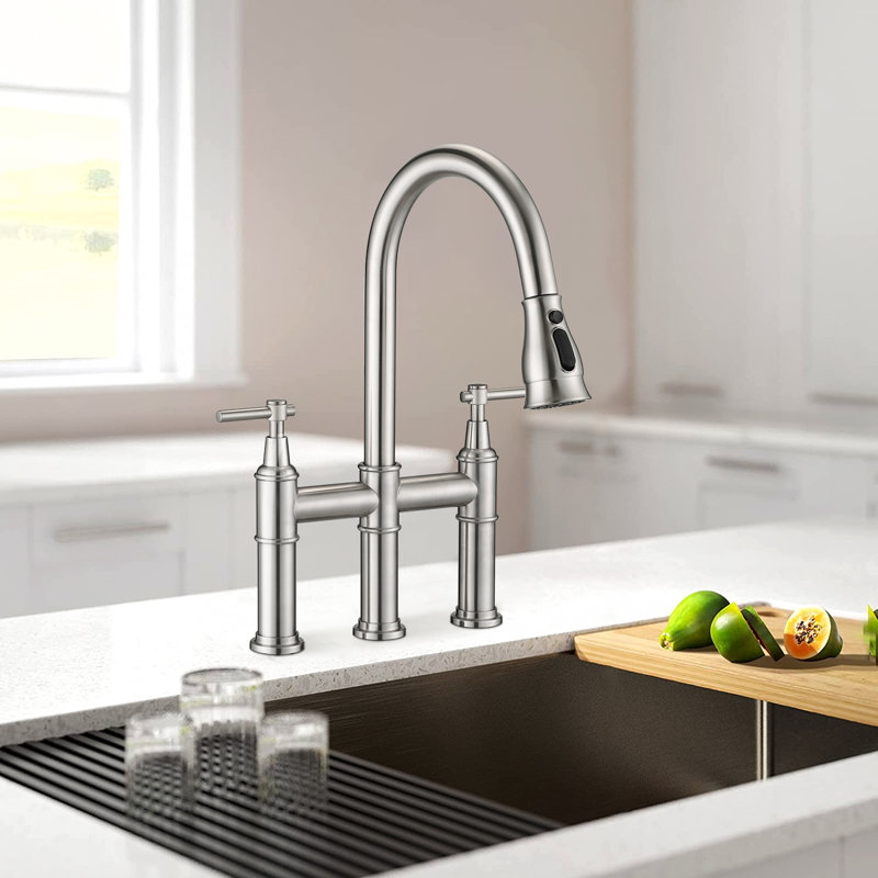 Pdpbath Kitchen Faucet, Silver