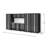Bold XL Series Gray 10 Piece Garage Cabinets Set With Tool, Base, Wall Cabinets, Stainless Steel Worktop And 30 In. Lockers-119222190