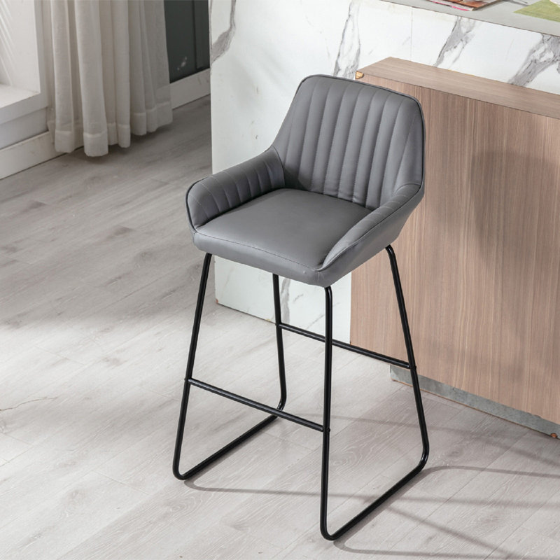 Atreju Upholstered Counter Stool with Metal Frame