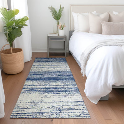Tapis intérieur / extérieur en polyester tissé à la machine mâle marine