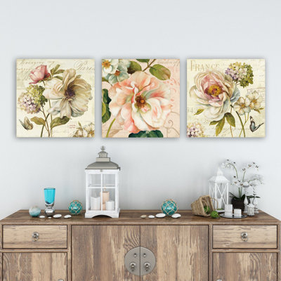 Superbe ensemble de peinture sur toile décorative (3 pièces), 100% toile, taille totale: 11,8 x 35,4 pouces | Cadres 100% bois de qualité supérieure, épaisseur: 1,2 po | Parfait pour le décor du salon et de la chambre à coucher, collection d'art dy
