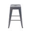 Tabouret à hauteur de comptoir 24 po, ensemble de 2 tabourets de bar en métal sans dossier, non empilable, amovible et facile à assembler, permettant d'économiser de l'espace pour un îlot de cuisine / bar / café / salle à manger (gris)-129691620-129691624-129691622