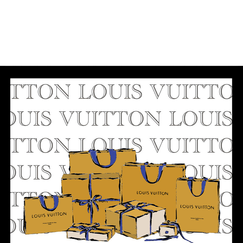 High Fashion Glam Shopping Bags Abstract Framed Print
