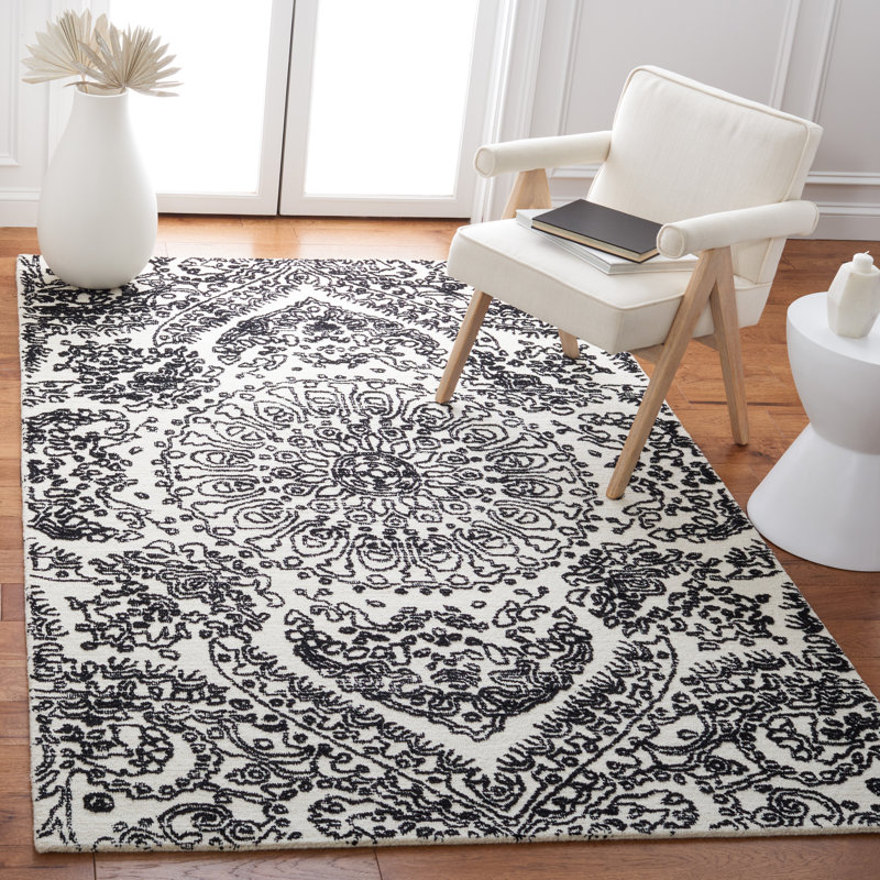 Metro Hand Tufted Indian Wool And Cotton With Latex Oriental Rug, Rectangle 8' x 10'