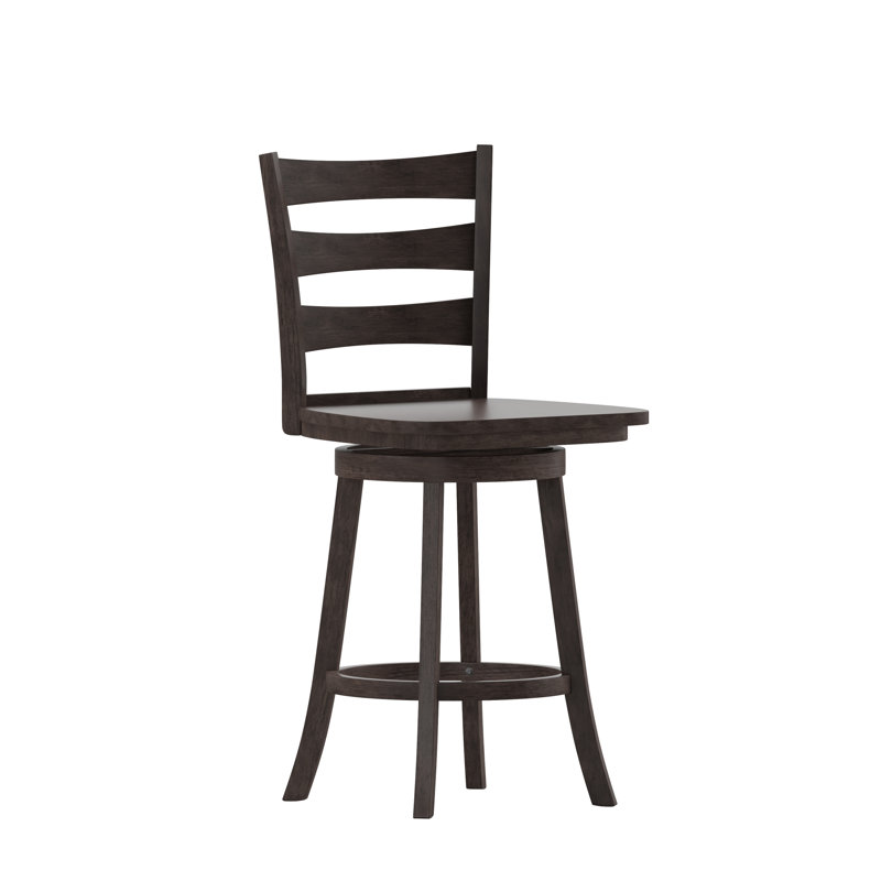 Tabouret de salle à manger Laurel, Espresso, Tabouret de comptoir (siège d'une hauteur de 25 p
