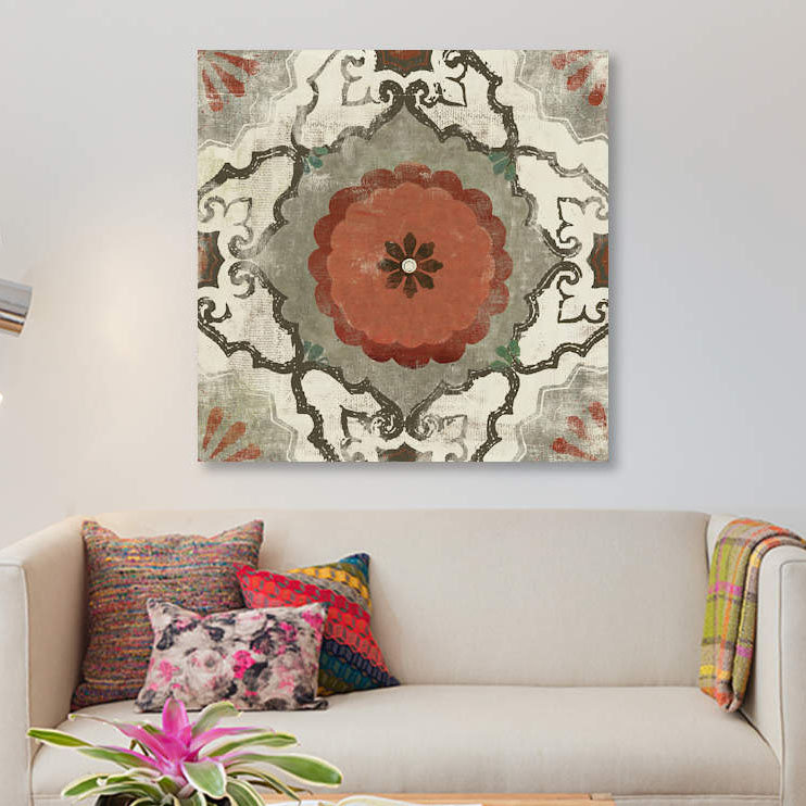 « mosaic iii », impression sur toile, H 12 po x l 12 po x P 1,5 po, Pas de tapis, Toile tendue