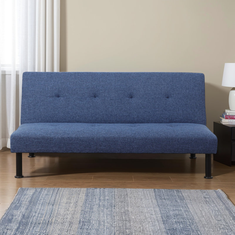 Canapé-lit en lin avec dossier réglable, canapé-lit convertible pour les petits espaces, canapé-lit moderne d'une capacité de 300 lb, facile à nettoyer, bureau et chambre à coucher