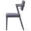 Chaise de bureau rembourrée grise à dossier ouvert-130145905-130145903