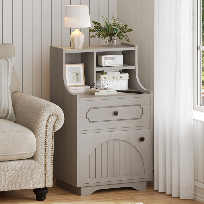 Table de chevet Modern Farmhouse, Gris