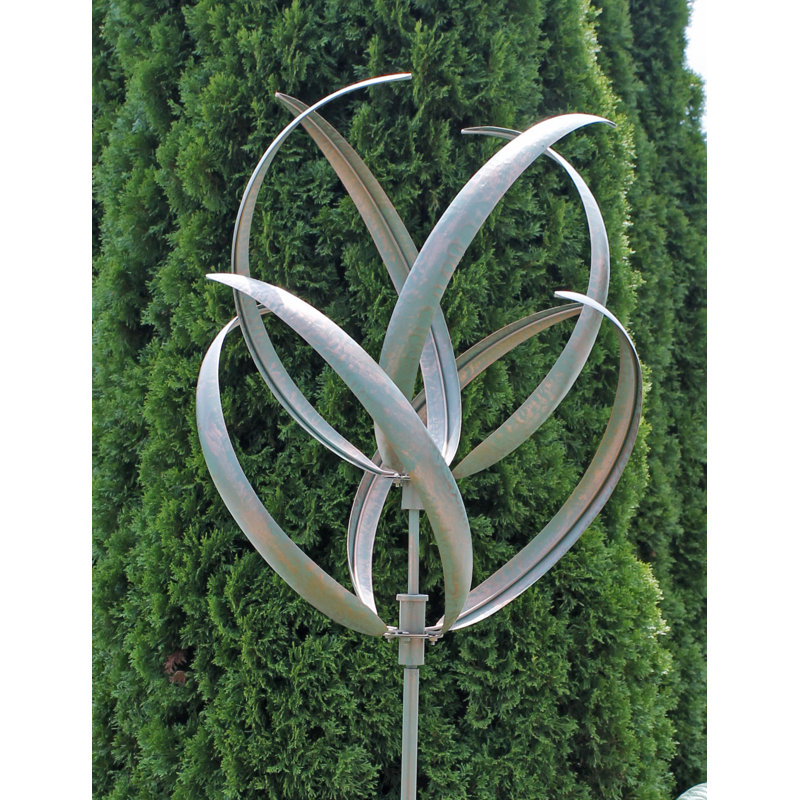 Grovesend Metal Abstract Rotator, Verde