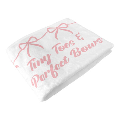 Ballerina and Ballet Bows Milestone Baby Blanket by 