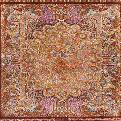 Tapis oriental rouge / jaune