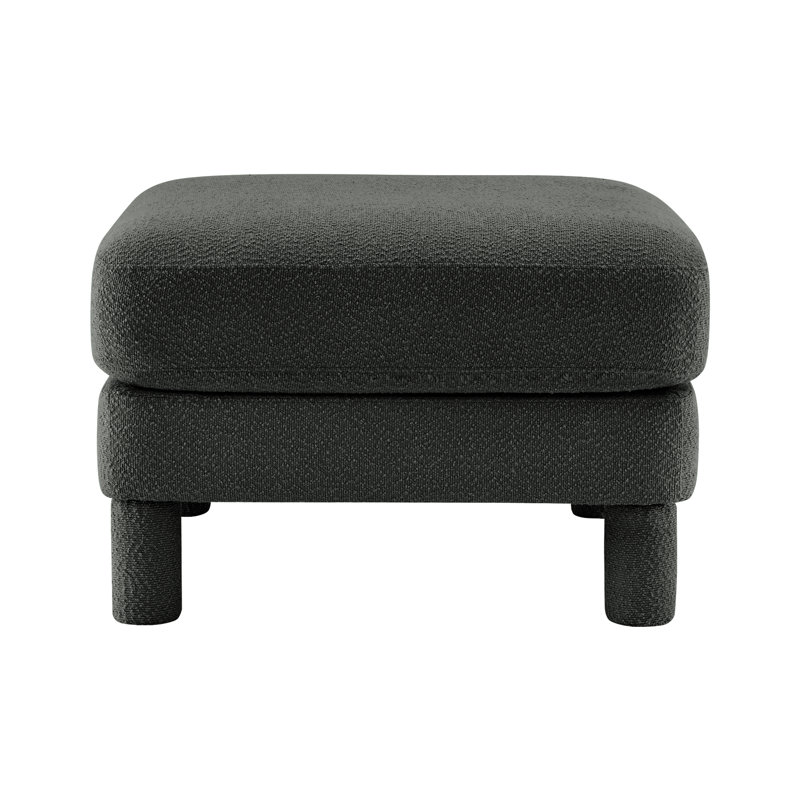 Repose-pieds Lucas - polyester - gris foncé, Gris foncé
