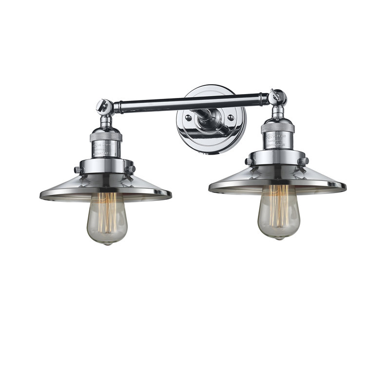 Clintonpark 2 - Light Dimmable Vanity Light, 6 Watt Vinage LED Bulb, Polished Chrome, Polished Chrome