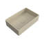 Lavabo de salle de bain rectangulaire en béton 19,68 ", beige et gris, mat, au-dessus du comptoir