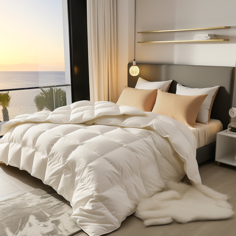 King Size 2 in 1 Detachable Duvet Cover with Snap Buttons for All Seasons, King Duvet Cover & Insert