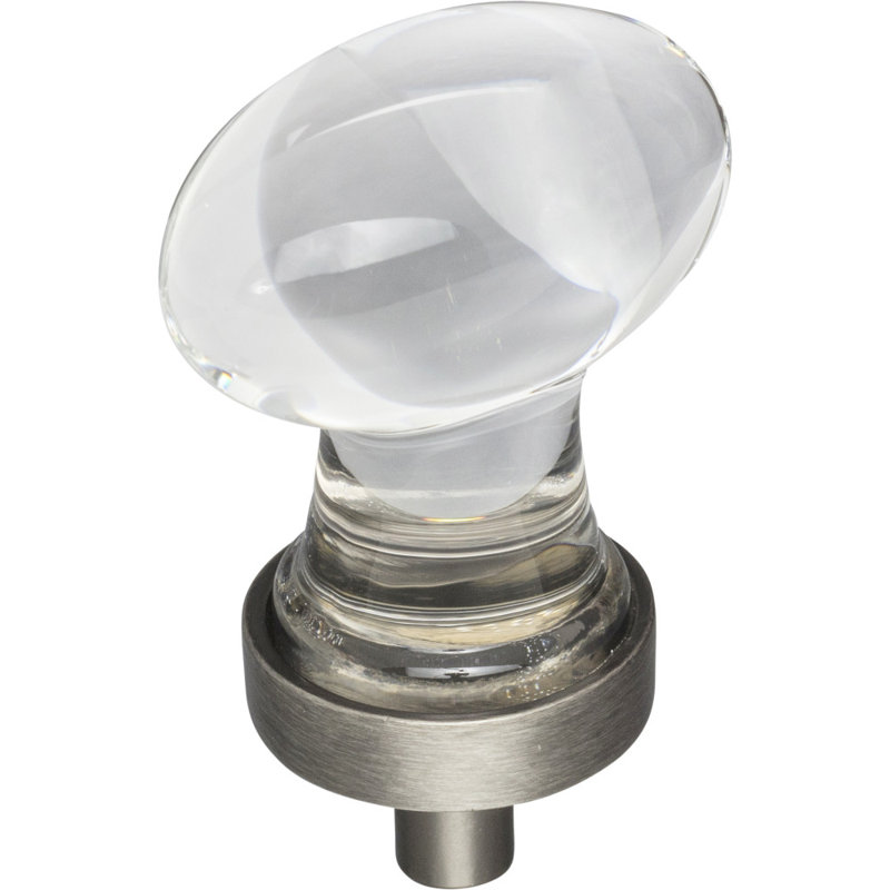 Harlow Oval Knob, Brushed Pewter, 1 7/16"