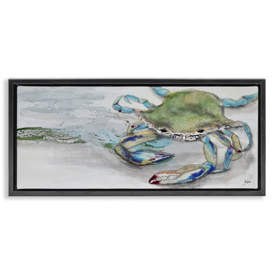 Crabe vif sur le rivage de la plage