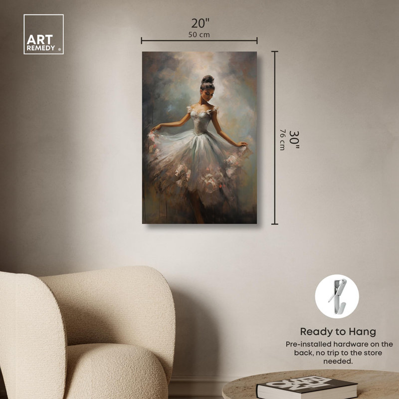 «Princess Her Self Canvas» par Art Remedy, Toile tendue, H 30 po x l 20 po
