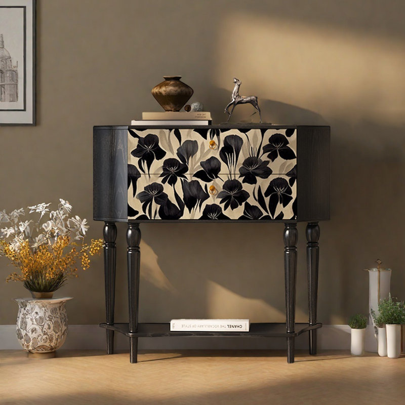 33.5'' Retro Style Sideboard Buffet, Black