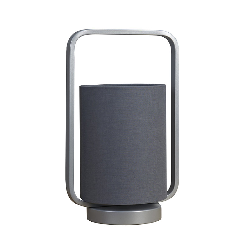 Ajaya Metal Table Lamp, Silver, Grey