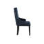 Chaise d'appoint en velours bleu marine foncé et finition noire Varian II
