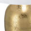 Lampe de table ronde en tôle d'aluminium avec abat-jour en tissu blanc-114904472