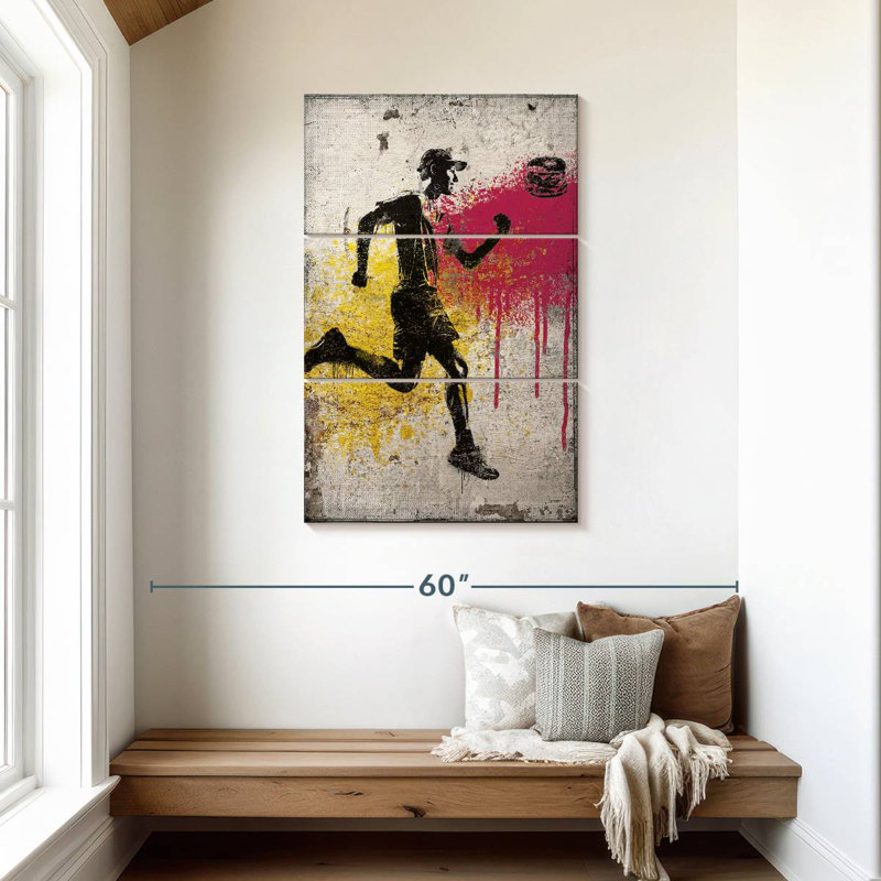 Sireci Runner Chasing Burger, 57" H x 36" W