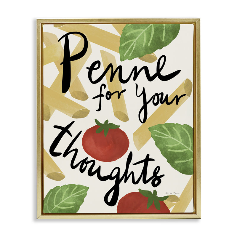 Art mural sur toile flotté, "Penne pour vos pensées" par Farida Zaman, Cadre flottant métallique doré, H 31 po x l 25 po