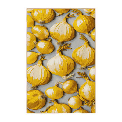 Washable Onion Yellow Vegetables Area Rug