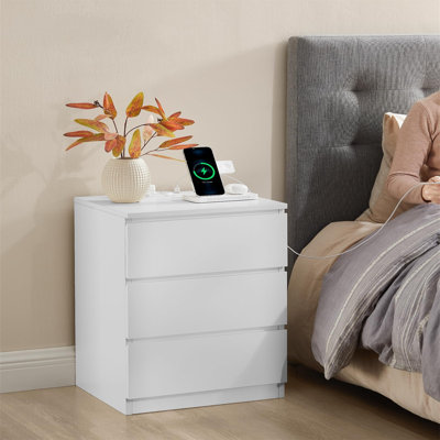 40cm W Manufactured Wood Bedside Table