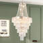 Lustre réglable en cristal avec chaîne suspendue