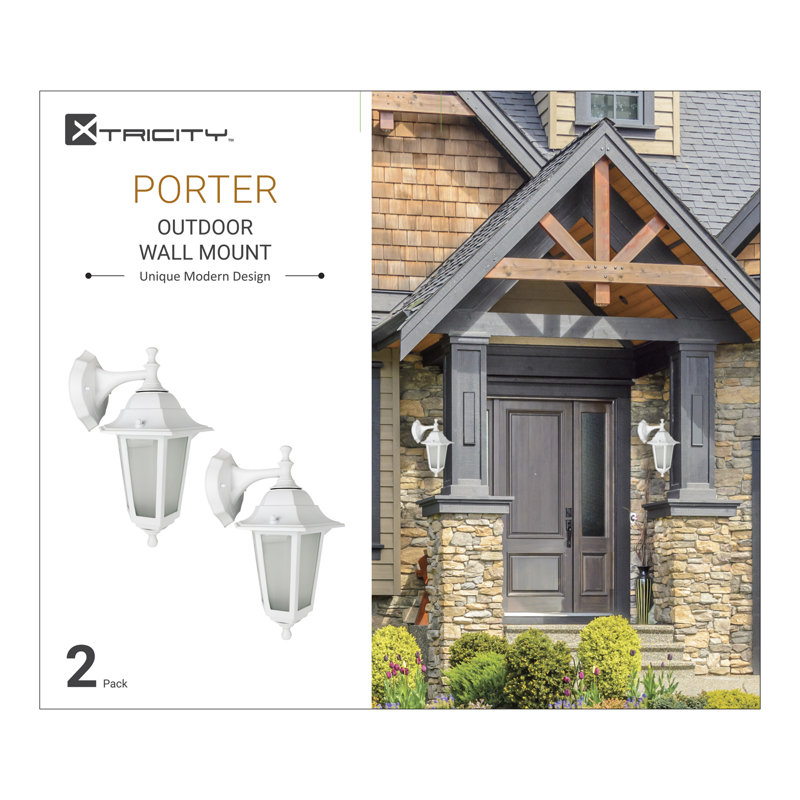 Lanterne murale d'extérieur à brancher 1 lumière Porter White
