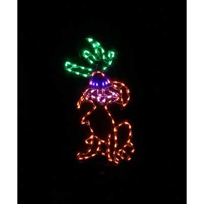 Dog with Antlers Christmas Holiday Lighted Display