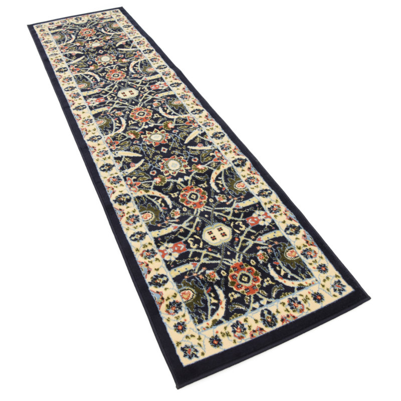 Tapis floral Britannia, Tapis de couloir 2 pi 2 po x 8 pi 2 po