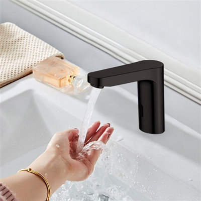 Bravat Oil Rubbed Bronze Commercial Automatic Motion Sensor Faucet – Touchless Deck Mount Design
