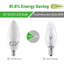 GY E14 LED Dimmable 4.9W , 807 Lumens High Brightness, 3000K Warm White, C37 Candle-Style Bulb, Energy Class C, Flicker-Free Dimming, CE Certification, 6 PCS