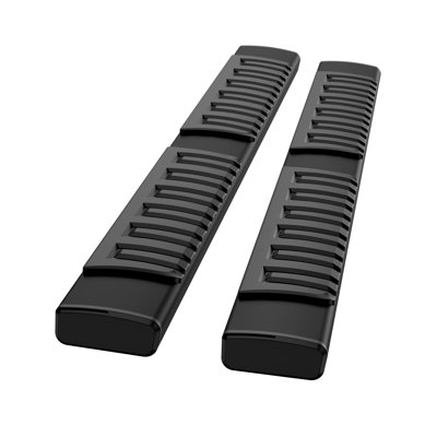6 in Running Boards for 2007-2026 Chevy Silverado 1500/2500HD/3500HD Crew Cab, Pair Running Boards with 4 Brackets in Plastic, Black