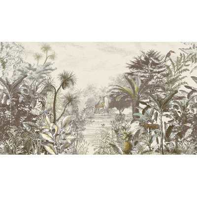 Into The Wild Grey Wall Mural