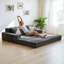 Canapé-lit Boneless en velours côtelé noir, canapé-lit pliable 4 en 1, fauteuil convertible 3 places-2072813438
