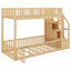 Stylish Bunk Bed With Built-In Staircase Storage Solutions-1041863370
