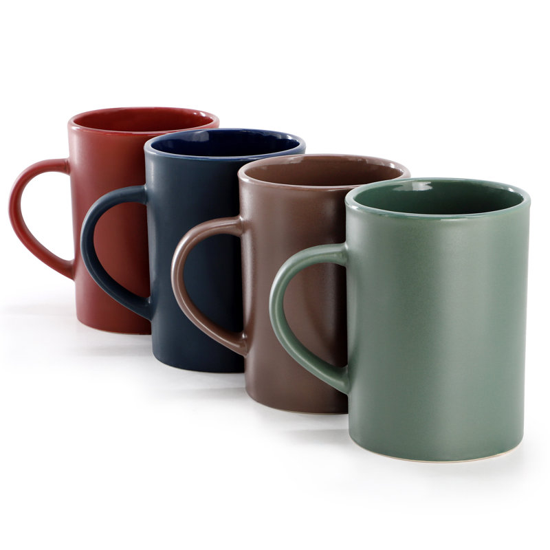  Ensemble de grandes tasses en grès 4 pièces 17 oz Midtown Hall