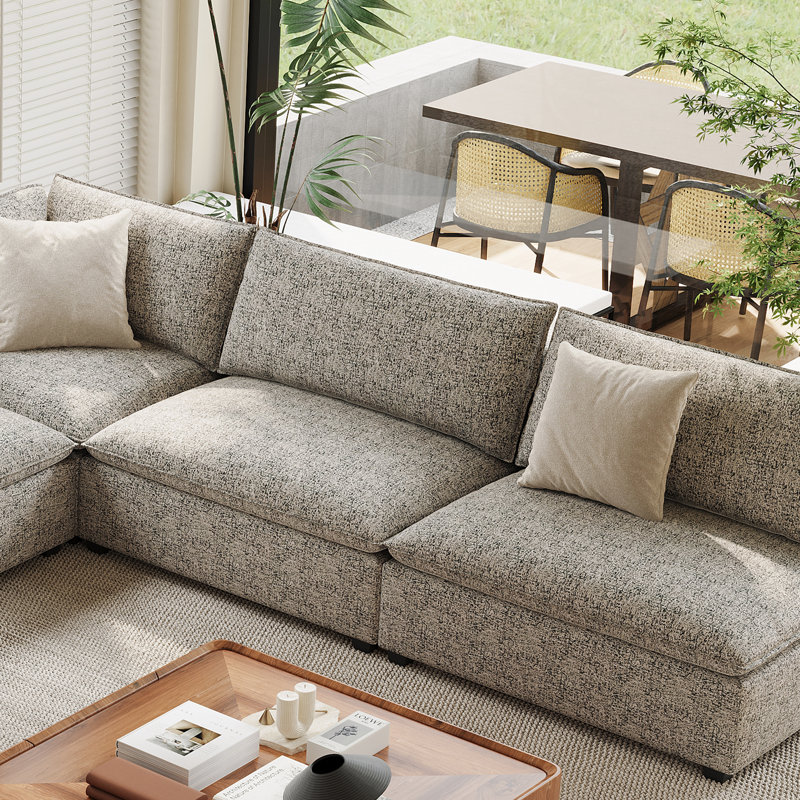 Ekkard Upholstered L-Shaped Sectional Reversible