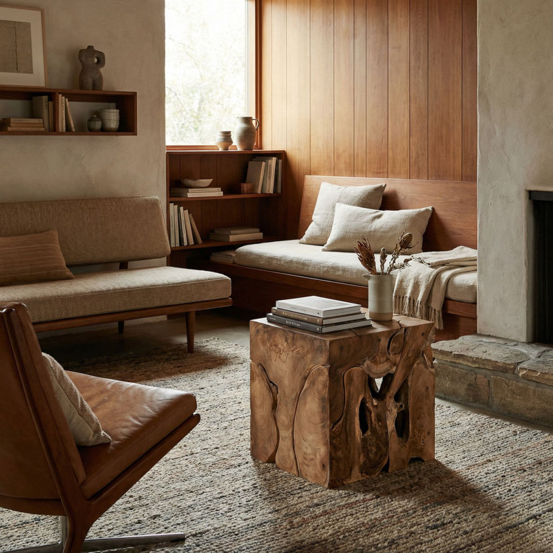Vert Solid Wood End Table